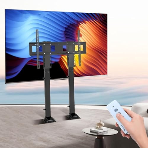 Motorized Ceiling TV Mount - Adjustable Telescopic TV Stand for 55-120 Inch Flat & Curved TVs, Smart Memory Auto Lift Function, Space-Saving, Easy Installation