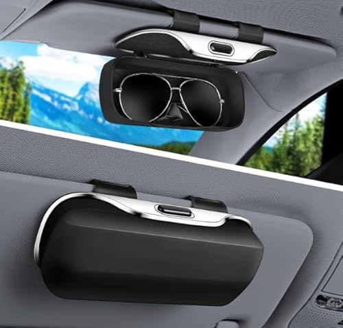 Grillix Brillenhalter für Auto, Auto Sonnenbrillenhalter, Design der RüCkenklammer Auto Brillenablage, Sonnenblende Brillenhalter für Verschiedene Kraftfahrzeuge