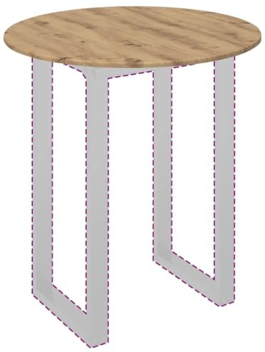 vidaXL Tischplatte Ø 80 x 1,5 cm Rund Holzwerkstoff Artisan-Eiche, Runde, Moderne Tischplatte, langlebig für drinnen, minimalistisch, individuelle Oberflächen für stylische Möbel