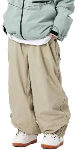SYJYM Pantalon de ski pour femmes, imperméable, coupe ajustée, vêtement extérieur pour planche unique, pantalon décontracté pour hommes pour activités de plein air, L