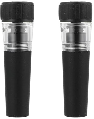 DOITOOL 2 Pezzi Tappo per Vino Sottovuoto in Silicone Pompa per Vuoto, Tappo Multifunzionale Leggero e Portatile per Conservazione a Lungo Termine di Bottiglie di Vino e Bevande