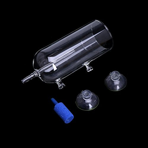 Xuniu Aquarium Glas CO2 Diffusor Blase Luftspülung Sauerstoff Belüftung1 Klarer Satz 1