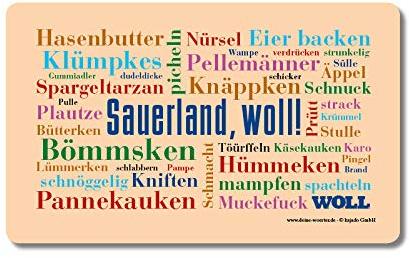Frühstücksbrettchen Sauerländer Wörter, hell