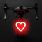 Luz Trasera de Bicicleta, luz Trasera LED Recargable para Bicicleta para Montar por la Noche, Bonitos Accesorios de Bicicleta, luz Trasera Brillante en Forma de corazón para niñas, 5 Modos de