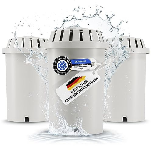 CIMYA Wasserfilter Trinkwasser | Halbjahrespaket Filterkartuschen [AKTIVKOHLE] Wasserentkalker Wasserenthärter Leitungswasser Filter Tischwasserfilter (3)