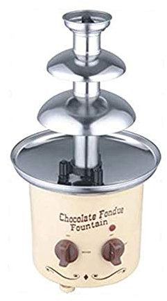 Chocolate Fountain Small Chocolate Fountain Machine for Melting Chocolate Stainless Steel Heated Basin Chocolate Fountain for Kids and Parties Easy to Assemble 3-Tiers