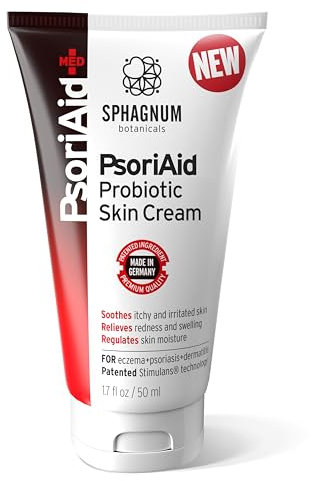Sphagnum Botanicals Crema Psoriasi - Trattamento brevettato per la psoriasi della pelle contro prurito, secchezza e desquamazione. Adatto anche come crema per la dermatite seborroica. 50ml