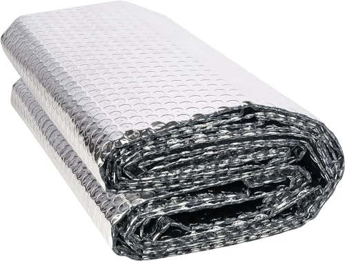 Storystore Aluminisierte Isolierfolie 60cm x 6m, 3mm Dicke Isolierung Dämmfolie Doppelseitige Alu-Luftpolsterfolie Heizkörper Reflexionsfolie für Fahrzeuge, Dächer, Fenster, Rohre usw