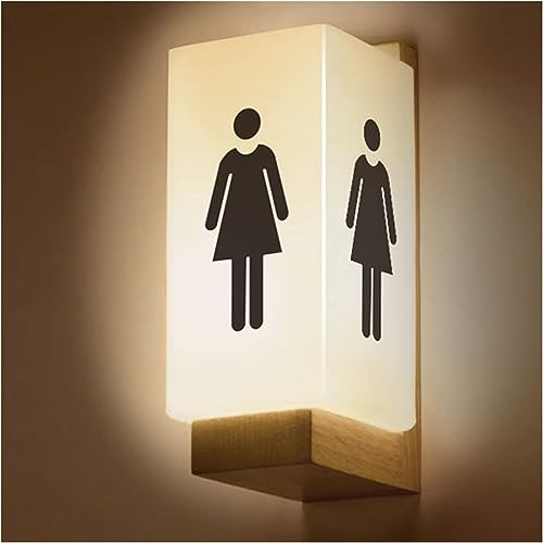 Herren- und Damen-Toilettenschilder, Toilettenschild, Toiletten-LED-Schilder, mit Licht, Toiletten-Waschraum-Schild, männliches weibliches Jungen-Mädchen-Toiletten-Schild, Badezimmer-Schild, Deko-Schi