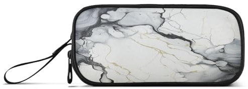 Abstrakter Weißer Marmor Federmäppchen Federtaschen Mäppchen Schlamperbox Tasche für Jungen Mädchen Schüler