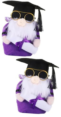 ifundom 2pezzi Gnome Doll Accessory Per Festa Di Laurea Giocattolo Delicato Decorazione Per Foto e Party Di Laurea Portafortuna Per Ufficio e Eventi Speciali