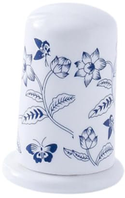 Blau-weiße Zahnstocherbox aus Porzellan, Badezimmerkanister, Zahnstocherhalter aus