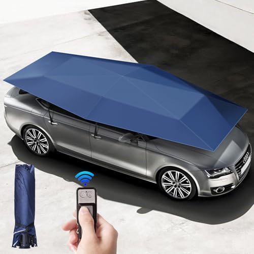 Abri de voiture mobile universel pour tente de voiture, tente de voiture automatique, conception antivol, auvent de voiture pour tente extérieure, convient à la plupart des types de voitures,4.8m