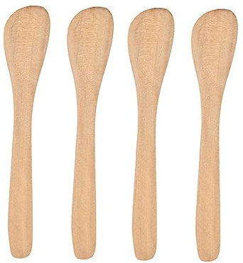 Beavorty 4 Stück Küchenversorgung für zu Hause alte Butter Buttermesser Sandwich-Cremestreuer Brot Butter Mini-Spatel mitesser creme bauholz bäckermesser Marmeladenmesser Brotmesser Hölzern