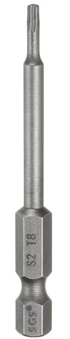 sourcing map Destornillador de cabeza Torx T8, vástago hexagonal de 65 mm de largo, magnética, sin agujero, a prueba de manipulaciones, 6 puntos, destornillador de estrella S2 de acero industrial