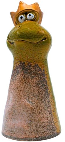 Spina per recinzione in ceramica, per recinzione, statuetta da giardino, decorazione da giardino, statuetta decorativa, statuetta per recinzione da giardino, come recinto, in gres verde, L x P 8 x 18