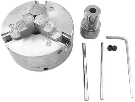 Z011 Juego de mandril de torno de 3 mordazas, mandril autocentrante, Mini mandril de taladro de aleación de Zinc, eje de conexión M12(3 Jaws 5mm shaft)