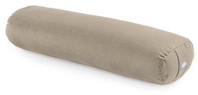 Lotuscrafts® Bolster Yoga Nackenrolle für Yin, 100% Kapok Füllung, Bezug aus Baumwolle waschbar, Kissen für für Restorative Yoga-Übungen