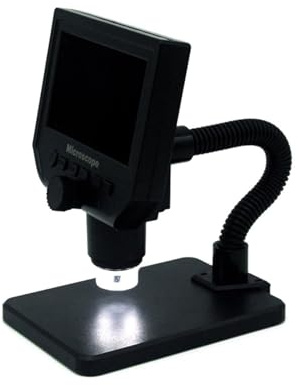 Microscopio Microscopio Digital monocular portátil, microscopio electrónico con 8 LED y Pantalla LCD HD de 4,3 Pulgadas, for Escuela Secundaria. Microscope