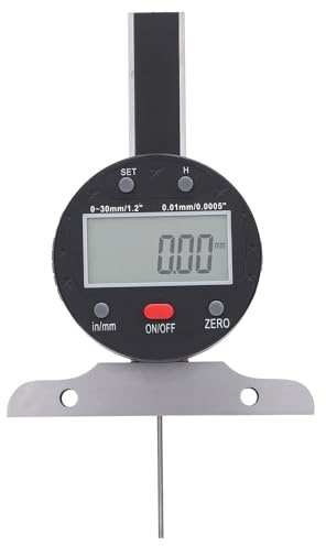 Badafaci Digitale Tiefenmesser, Konstruktion aus Legiertem Stahl, Hochpräziser LCD-Bildschirm, 0–30 Mm Messbereich für Profis und Heimwerker