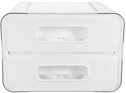 Cabilock Contenitore per Uova in Plastica Impilabile Portauova per Frigorifero Organizer Trasparente per Ripiano del Frigorifero Vassoio per Uova Fresche Coperchio e Base Antiscivolo