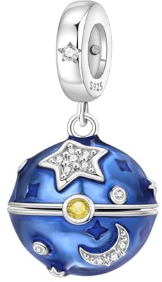 PANPOKI Pendentif à en Argent 925 pour Femme - Compatible Bracelets et Colliers Européens | Breloque sur le thème de la nourriture en argent 925 avec oxyde de zirconium étincelant. Compatible avec les bracelets et