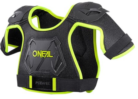 O'NEAL | Brustprotektor | Kinder | Motocross Enduro | Einfach verstellbar, Injizierte Plastikform für gesteigerten Schutz, Alter von 4-9 Jahren | Pee Wee Chest Guard | Schwarz Neon-Gelb | Größe M/L