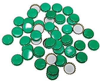 BREWZILLA Tappi a corona verde menta 26 mm – Confezione da 1000 pezzi
