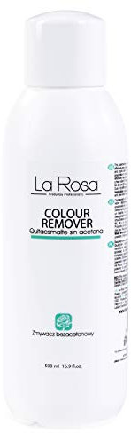 LaRosa Solvente SENZA ACETONE 500 ml con COMPLESSO VITAMINICO, ideale per rimuovere lo smalto tradizionale dalle unghie naturale, gel e acriliche, Acetone Free Rimuovi Smalto, Profumo di Limone
