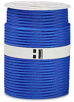 Hummelt Rope Flechtleine Polypropylenseil 6mm 50m blau auf Rolle