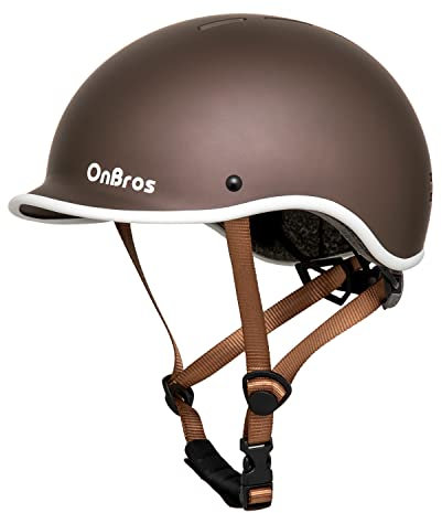 OnBros Fahrradhelm für Herren und Damen - Retro Urban Commuter Helm für Frauen - Verstellbar 56-61CM