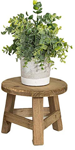 Kbsin212 Tabouret Haut, Pot Fleur en Bois Multifonction, Conteneur Jardin Supports Ronds Extérieurs? Et Ne Se Fissure Pas Ou Ne Se Décolore Pas