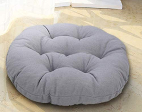 homeyuser 2 cojines acolchados para asiento de silla, redondos, para comedor, jardín, cocina, oficina, 40 cm (gris puro)