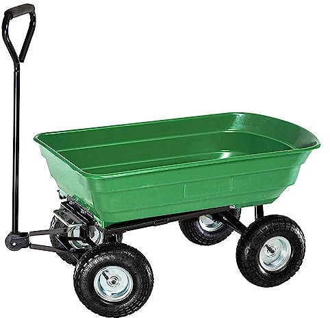 1PEZZO CARRELLINO DA GIARDINO RIBALTABILE 'TIPPY' capacità vasca 75 lt