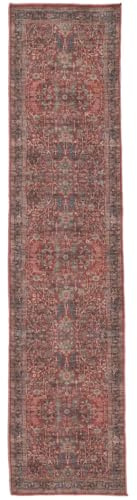 RugVista Khalifa Oriental, Tapis, Orientaux, 80 x 350 cm, Rectangulaire, Poil Ras, Salle de séjour, Chambre, Cuisine, Couloir, Lavage en Machine, Rouge