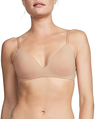 Victoria's Secret Lightly Lined Wireless T Shirt Bra, Smoothing, Adjustable Straps, Bras for Women, Beige (34C)