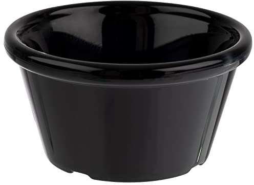 APS 40768 - Juego de 12 cuencos (plástico, diámetro de 7,5 cm, altura de 4 cm), color negro