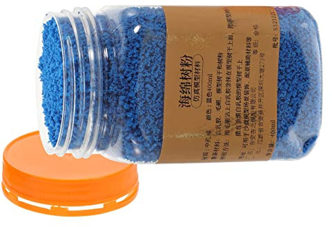 Abaodam Flocking Powder and Artificial Plant Powder for Diy Miniature Model Scenery 400ml Blue Sponge Tree for Landscape Layout and Architecture Model Supplies