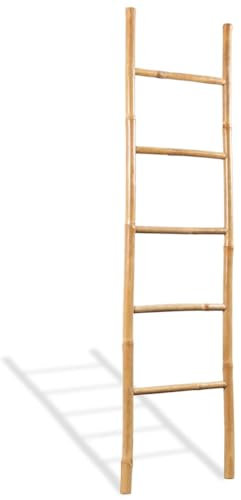 Handtuchleiter mit 5 Sprossen Bambus 150 cm Artikelfarbe braun