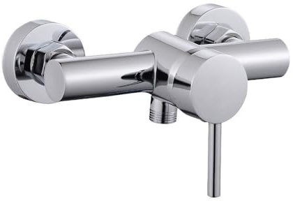 Vetrineinrete® Rubinetto per bagno ultra moderno cromato lucido miscelatore lavabo bidet vasca doccia (Doccia)