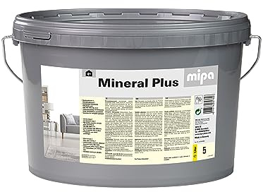 MIPA Silikat Mineral Plus 5 Liter Innenwandfarbe, Weiß, Stumpfmatt