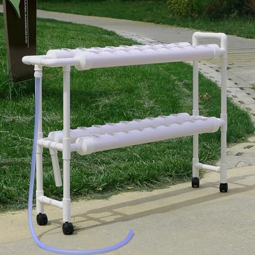 MTSYXYM Garten-Hydrokultur-Anbausystem,Vegetable Hydroponic Growing System,hydroponic System Indoor,mit Hydratisierungspumpe, Timer, Adapter, Saatbett und Netztöpfen.