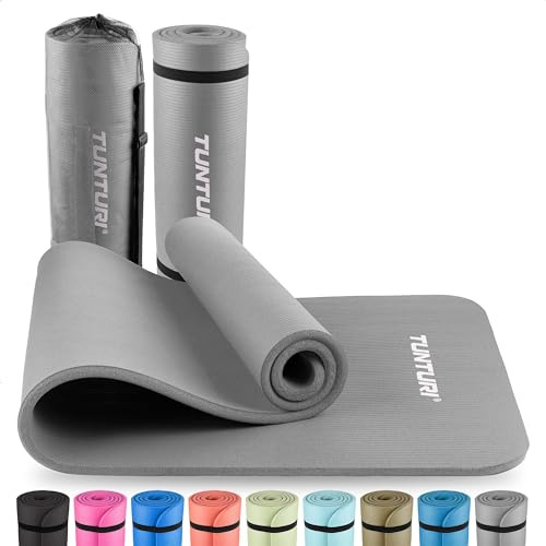 Tunturi Gymnastikmatte, Fitnessmatte extra dick, rutschfest, Yogamatte, 180x60x1,5cm