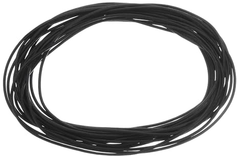 QUARKZMAN Silikon-Schaum-Dichtungsstreifen, 1 mm Durchmesser, 4 Meter lang, Schwammgummi-Wetterdichtungsstreifen, runder Gummikordel, massiv für Maschinen und Industrien, schwarz
