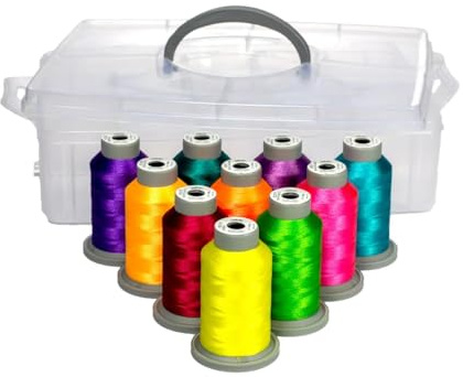 Glide Nähgarn Nr. 40 Sewing The Summer Collection – 10 Farben Set – je 91 m – Trilobal-Polyestergarn zum Quilten, Sticken, Nähen