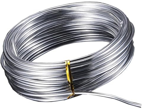 Bindedraht, Verzinkter Draht, verzinkter Massivdraht 18 Gauge, biegsamer Metalldraht, Mehrzweck-Metalldraht, Gartendrahtseil, Wäscheleine, für Kunsthandwerk, DIY-Projekte, Befestigung von Zäunen (Siz