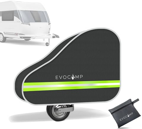 EVOCAMP copertura timone caravan impermeabile, copritimone per camper, impermeabile copertura gancio traino, borsa inclusa, accessori roulotte, telo copri roulotte, copri gancio traino per rimorchi