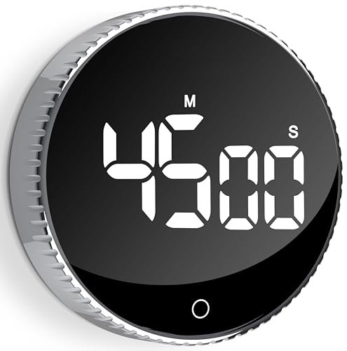 Acomingwin Digital Kitchen Timer for Cooking, Volume Adjustable Rotation Magnetic Countdown Timer for Fridge, Oven, Classroom, Teacher, Kid, Office, Workout - Battery Included