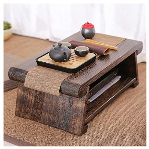 Couchtische für Wohnzimmer, Heimdekoration, Couchtisch, Bett, Laptop, Schreibtisch mit klappbaren Beinen, japanischer antiker 2-stufiger Beistelltisch für einfache Installation