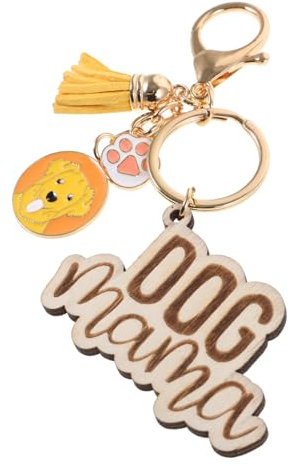 VALICLUD Schlüsselanhänger Für Frauen Mit Dog Mom Charm Robust Und Langlebig Schlüsselanhänger Mit Quaste Für Autoschlüssel Zum Aufhängen An Taschen Oder Schlüsseln